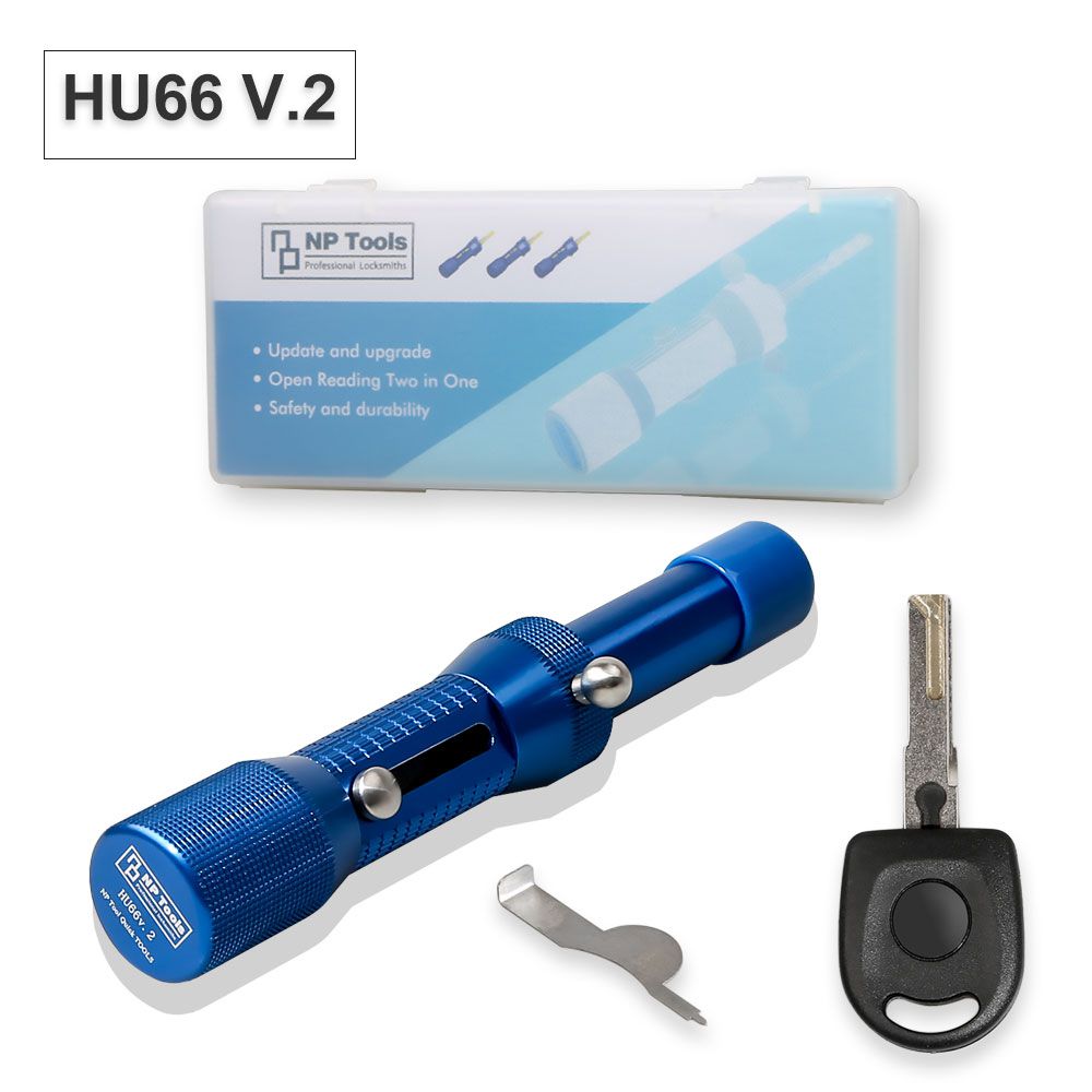 2 in 1 HU66 V.2 Professional Locksmith Tool for Audi VW HU66 Lock Pick and Decoder Quick Open Tool