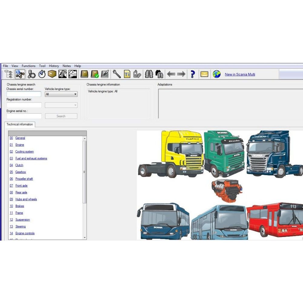 Multi Spare parts Catalog & Service Information for Scania VCI3