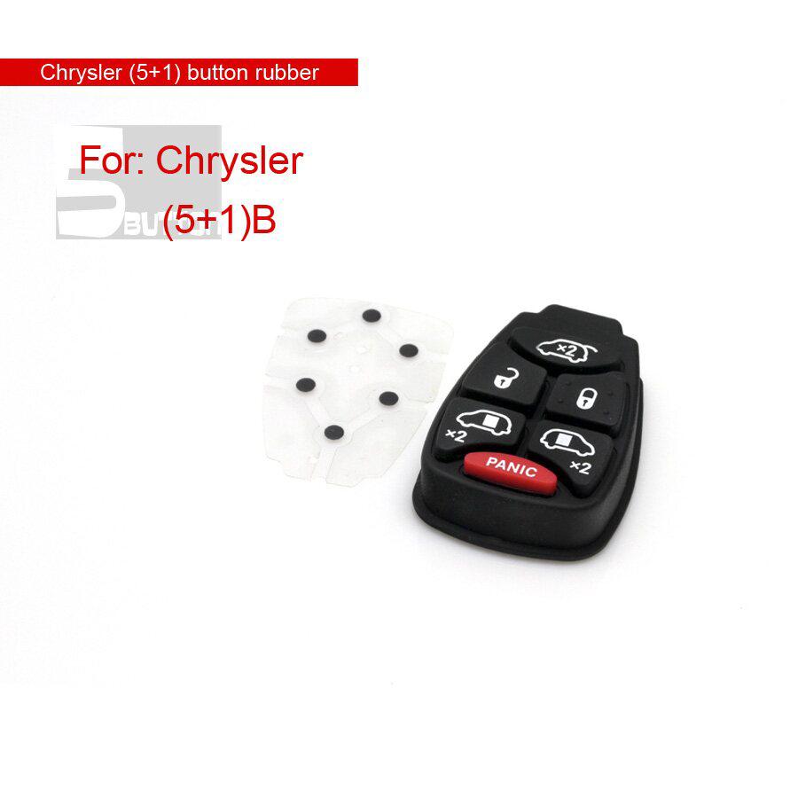 5+1 Button Remote Key Rubber (Small Button) for Chrysler 5pcs/lot