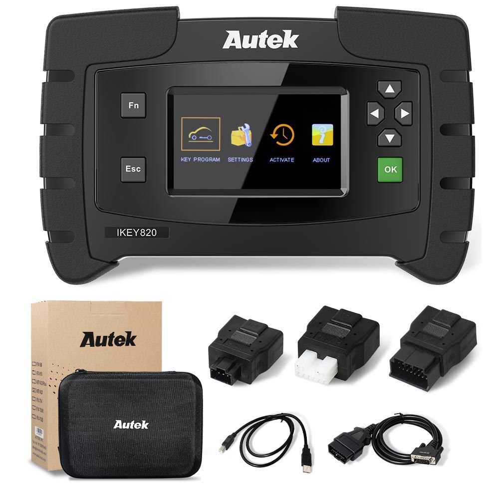 Original Autek IKey820 OBD2 Car Key Programmer Support All Key Lost No Token Limitation