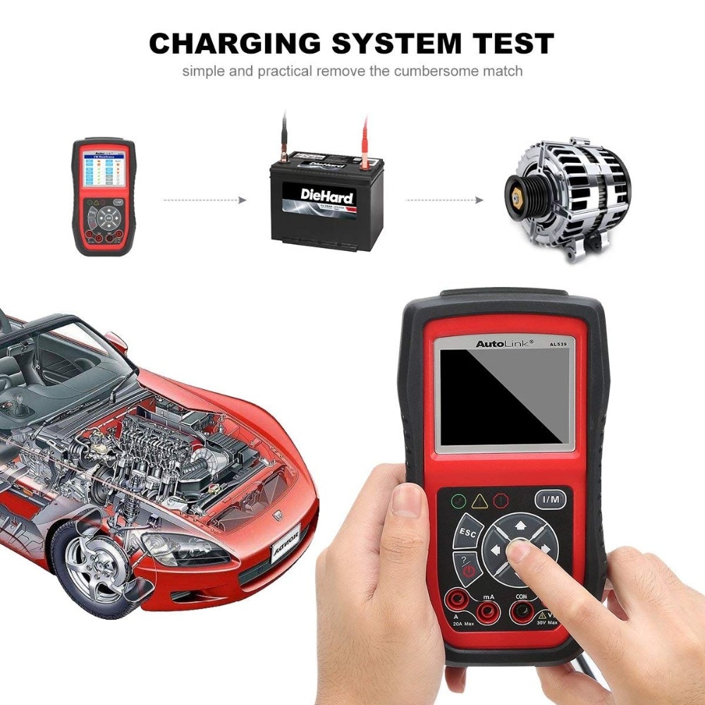 Original Autel AutoLink AL539 OBDII/CAN Scan Tool Update Online Multi Language Support