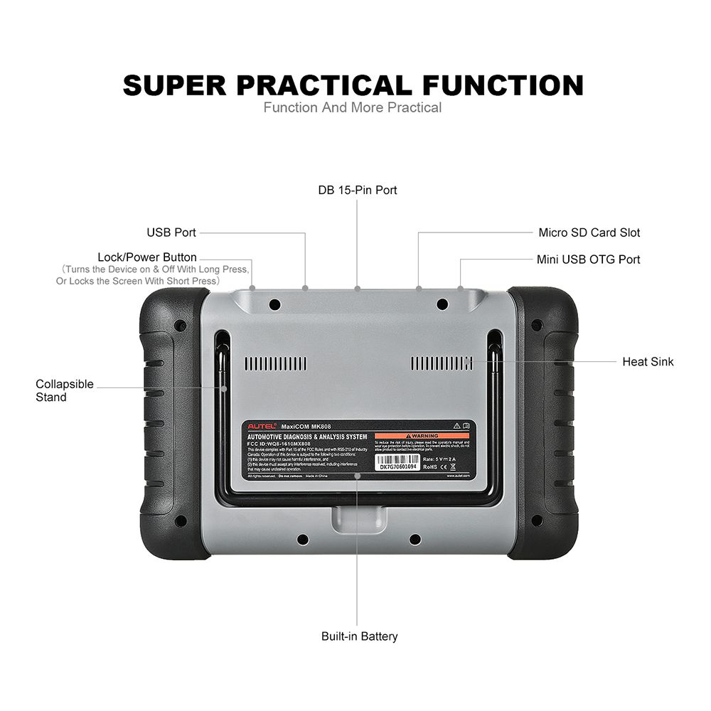 Original Autel MaxiCOM MK808 All System Diagnostic Tablet With 25 Special Functions Multi-Language