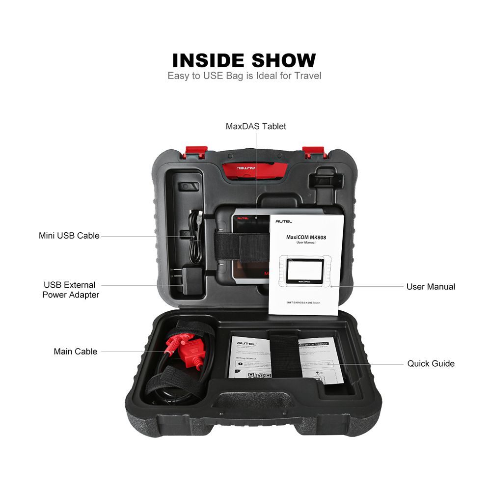 Original Autel MaxiCOM MK808 All System Diagnostic Tablet With 25 Special Functions Multi-Language