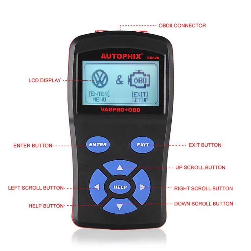 AUTOPHIX E-SCAN ES620 Scanner Support OBD2 VW Protocols(Including UDS Protocols)