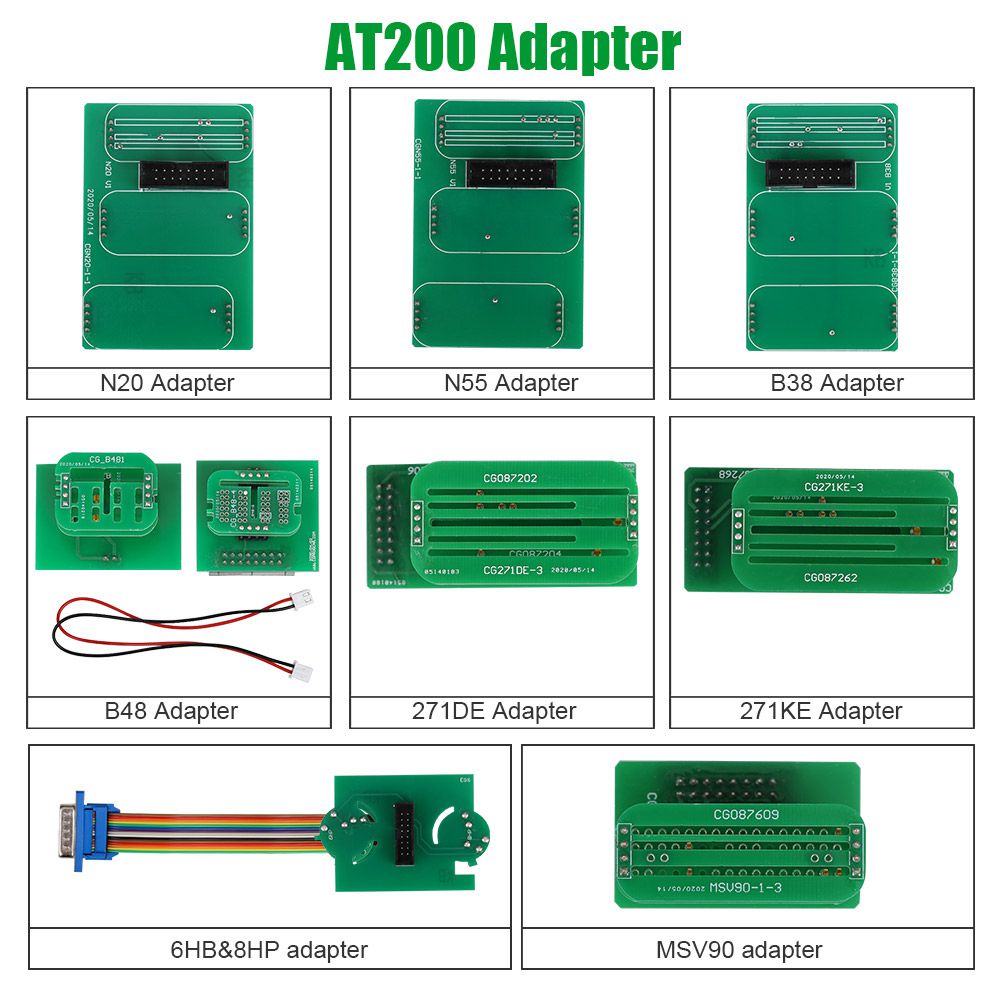 V1.1.7.0 CG FC200 ECU Programmer Full Version with New Adapters Set 6HP & 8HP / MSV90 / N55 / N20 / B48/ B58