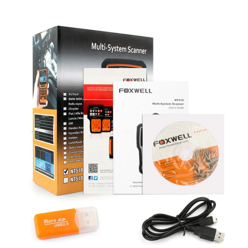 Foxwell NT510 Multi-System Scanner Support Multi-Languages