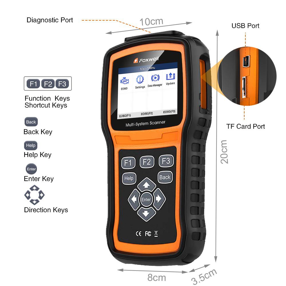 Foxwell NT530 Multi-System Scanner Support Latest BMW 2018/2019 & F Chassis Update Version of NT520