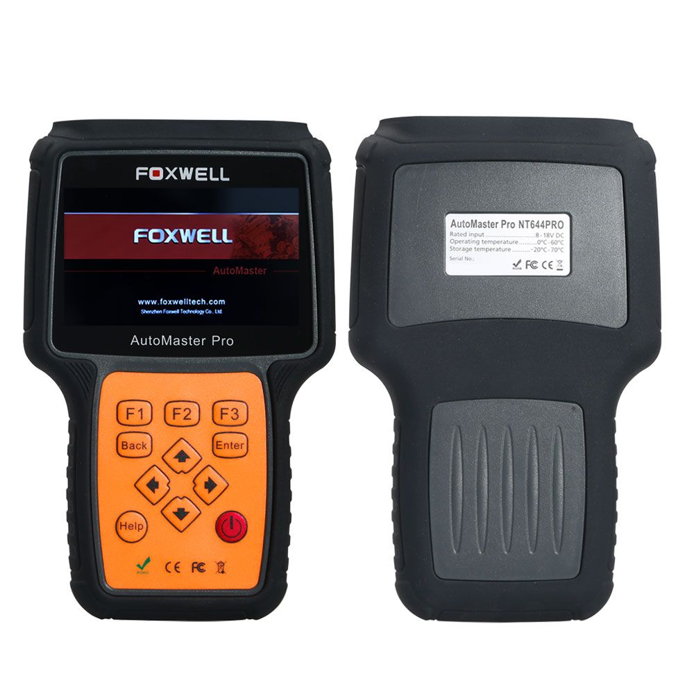 Foxwell NT644 Pro Support 60+ Makes Full System Diagnostic Scanner with Special Functions (EPB/ABS/SRS/DPF/SAS/TMPS/Injector/SAS/Oil Reset)