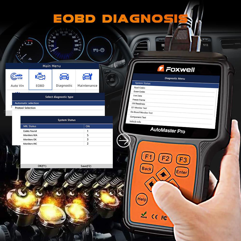 Foxwell NT680 All Systems Diagnostic Scanner with Oil Light/Service Reset+EPB Functions Updated Version of NT624