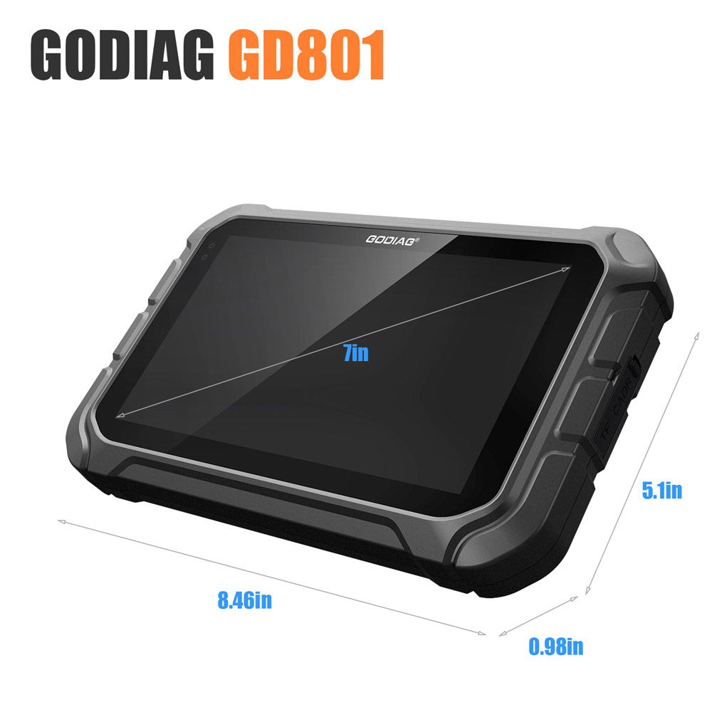 GODIAG GD801 Key Programmer Multi-language Support Mileage Correction ABS EPB TPMS EEPROM etc