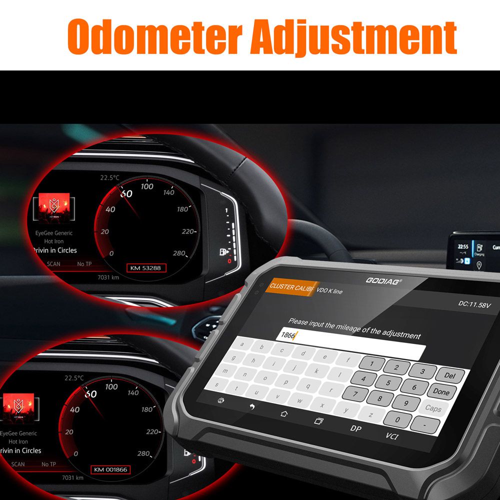 GODIAG GD801 Key Programmer Multi-language Support Mileage Correction ABS EPB TPMS EEPROM etc