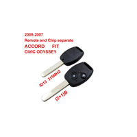 2005-2007 Remote Key For Honda 2+1 Button And Chip Separate ID:13 ( 315 MHZ ) fit ACCORD FIT CIVIC ODYSSEY