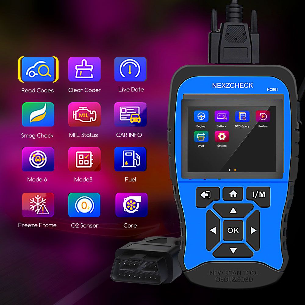 HUMZOR NexzCheck NC501 OBD2 & EOBD Scanner for Universal Vehicles