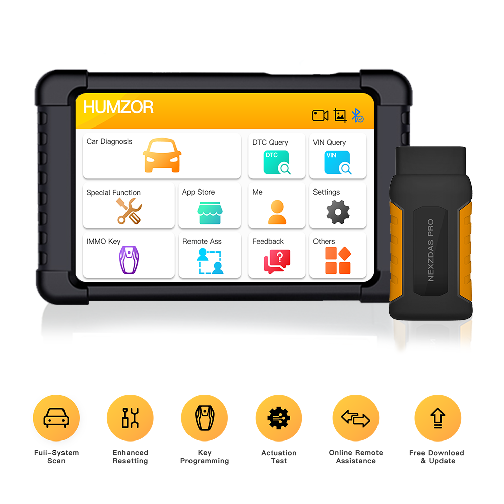 Humzor NexzDAS Pro Bluetooth Tablet Full System Auto Diagnostic Tool Professional OBD2 Scanner 3 Years Free Update