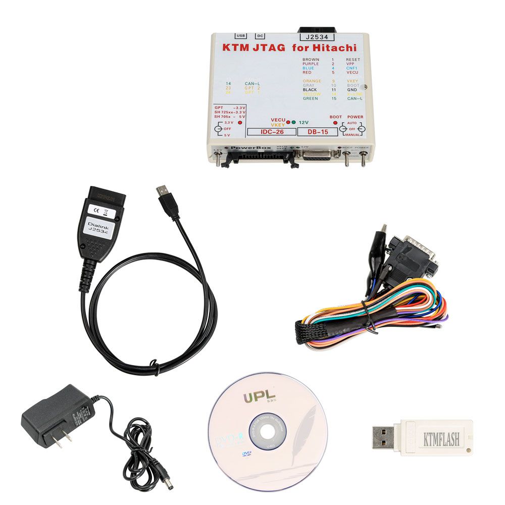 KTMflash ECU Programmer & Transmission Power Upgrade Tool Support V-A-G DQ200 DQ250 Infineon Bosch & 271 MSV80 MSV90 with Dialink J2534 Cable