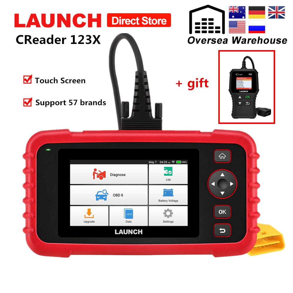 LAUNCH CRP123X OBD2 Code Reader for Engine Transmission ABS SRS Diagnostics with AutoVIN Service Lifetime Free Update Online