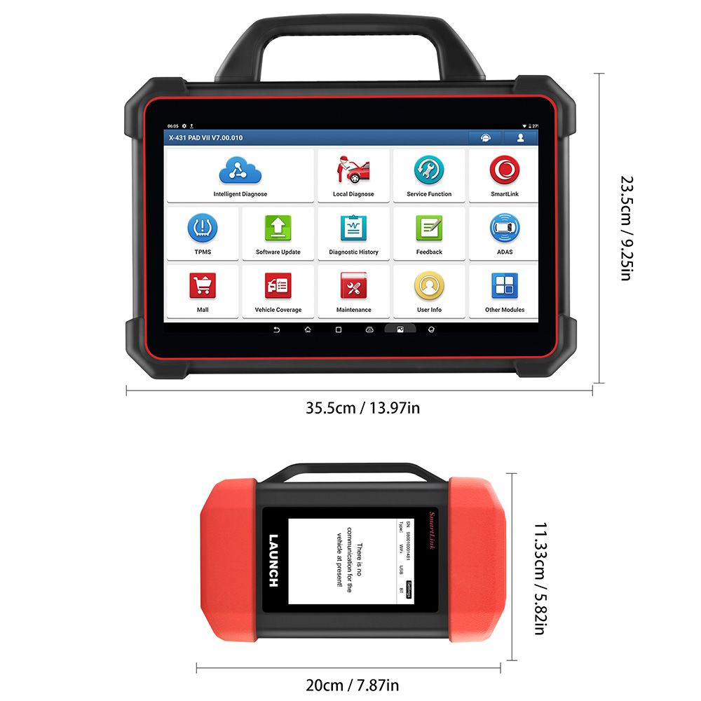 Launch X-431 PAD VII PAD 7 Automotive Diagnostic Tool Support Online Coding Programming and ADAS Calibration