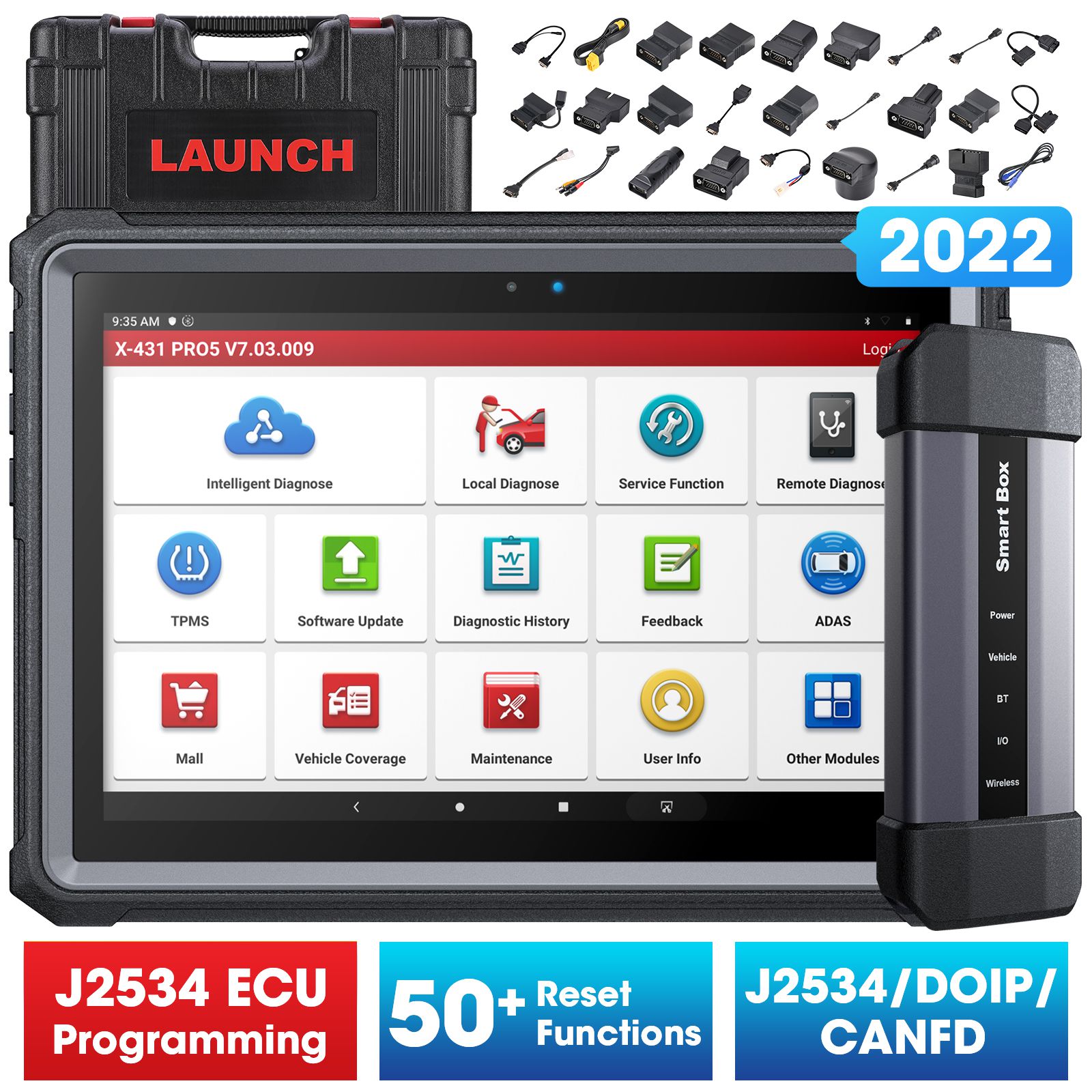 2022 Newest Launch X431 PRO5 PRO 5 Car Diagnostic Tool Full System Intelligent Scanner 2 Years Free Update