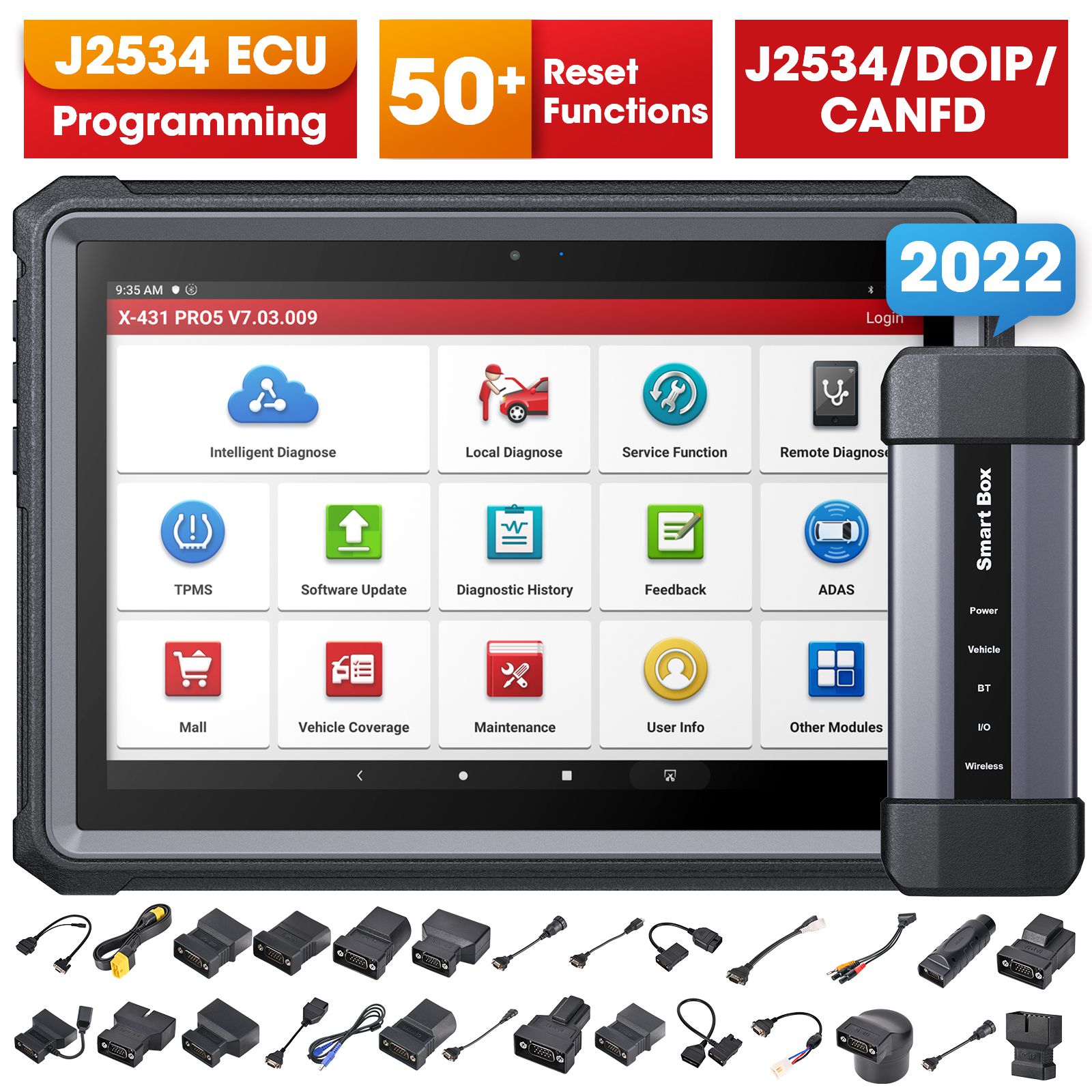 2022 Newest Launch X431 PRO5 PRO 5 Car Diagnostic Tool Full System Intelligent Scanner 2 Years Free Update