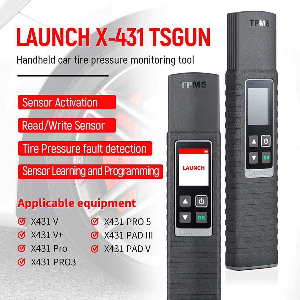 Launch X-431 TSGUN TPMS Tire Pressure Detector Handheld Terminator X431 TSGUN Sensor Activator Programming Tool