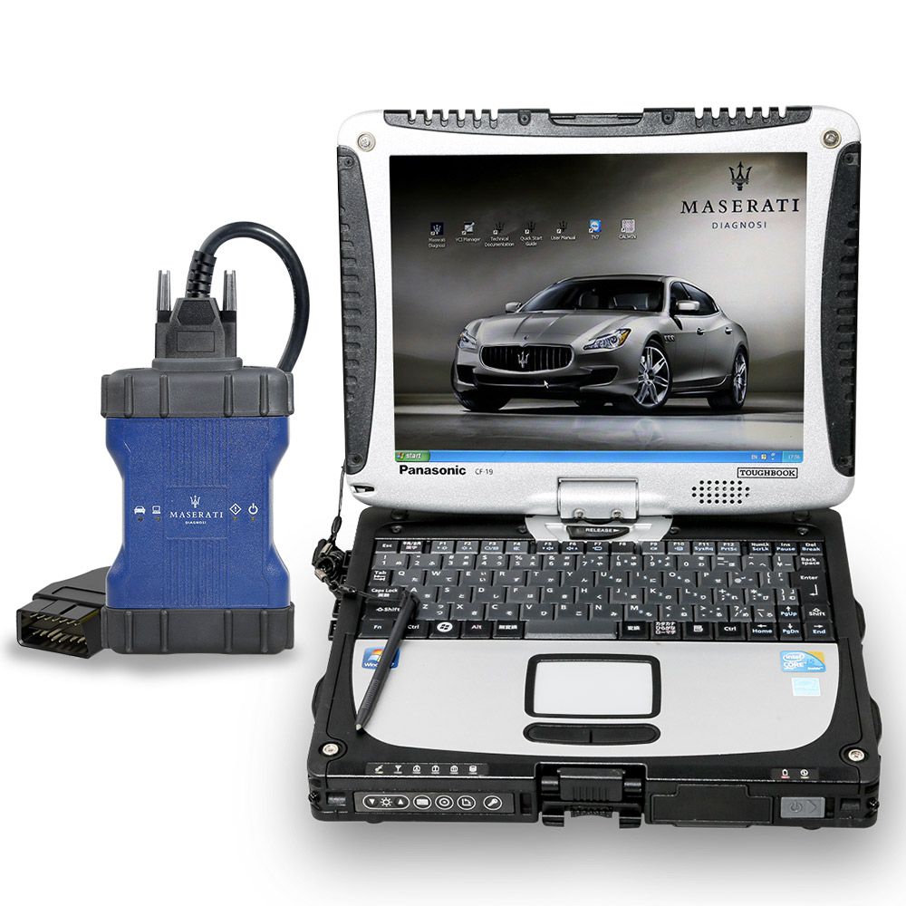 MDVCI Maserati Detector Support Programming and Diagnosis with Maintenance Data Installed on Panasonic CF19 Ready to Use