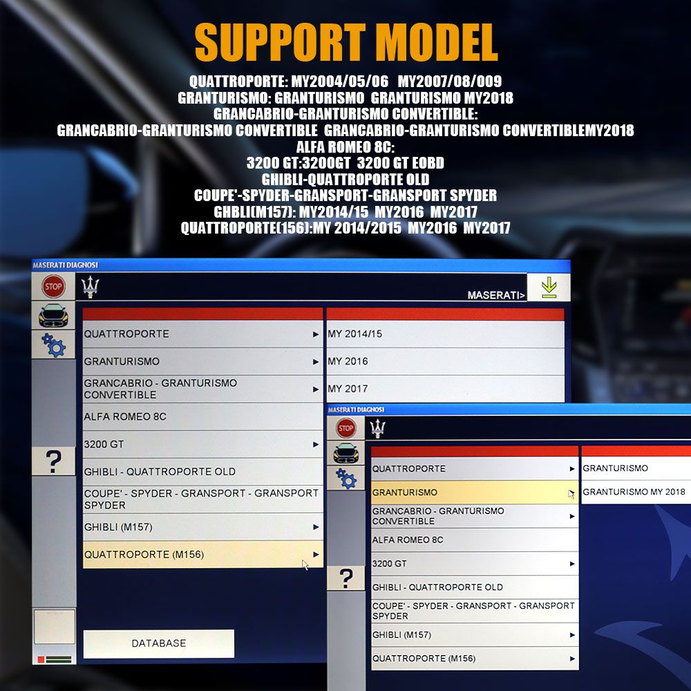 MDVCI Maserati Detector Support Programming and Diagnosis with Maintenance Data Installed on Panasonic CF19 Ready to Use