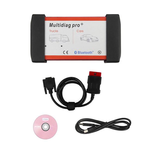 V2016 New Design Multidiag Pro+ For Cars/Trucks And OBD2 with Bluetooth Support Win8 Multi-Languages