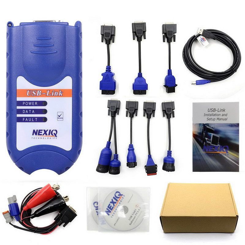 NEX-IQ Auto Heavy Duty Truck Scanner tool USB Link + Software Diesel Truck Interface