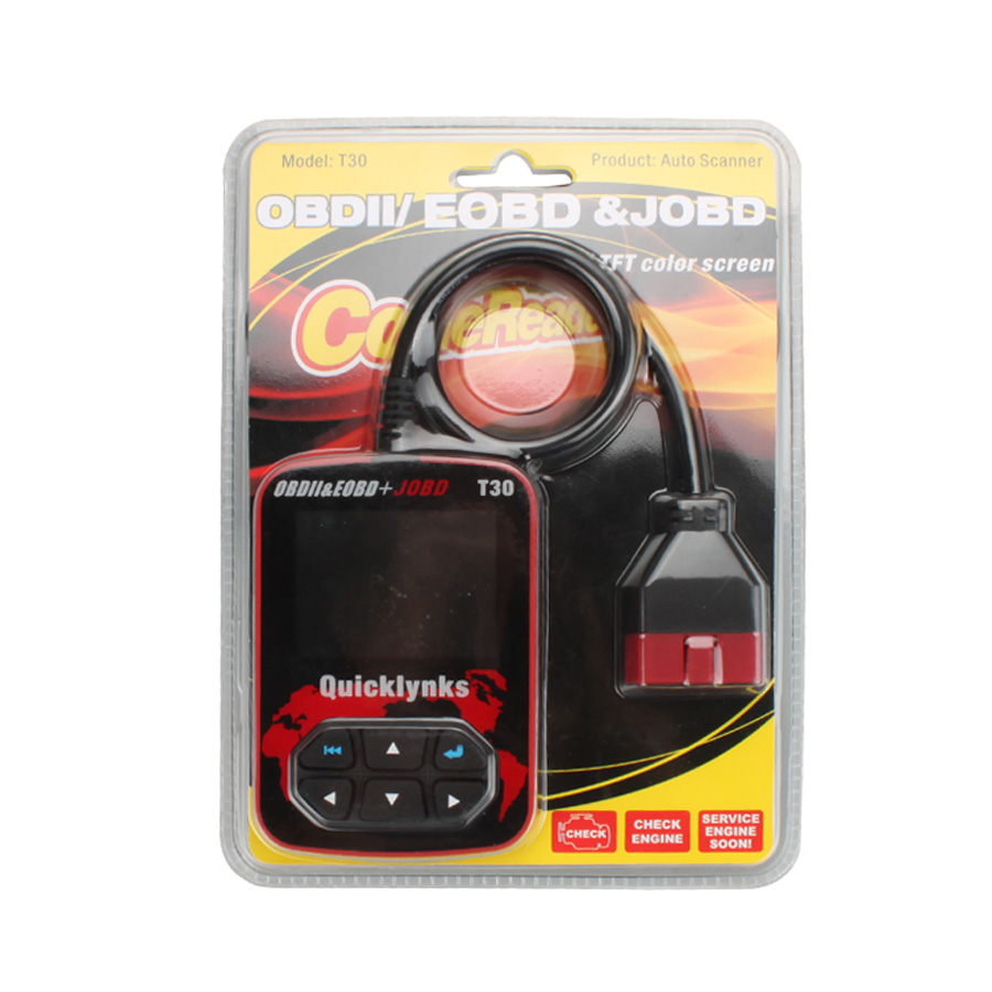 OBDII/EOBD/JOBD T30 Highen Diagnostic Scan Tool Auto Code Reader With Color-Screen Display