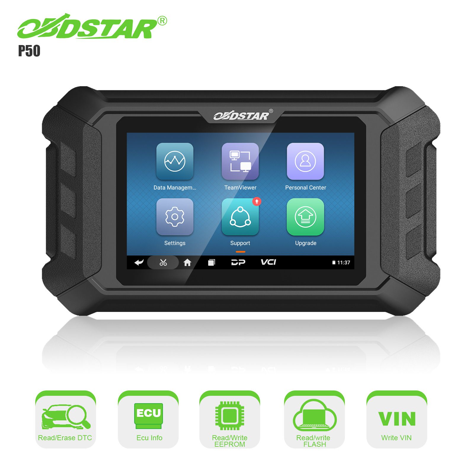 OBDSTAR P50 Airbag Reset Intelligent Airbag Reset Tool Covers 38 Brands and Over 3000 ECU Part No.