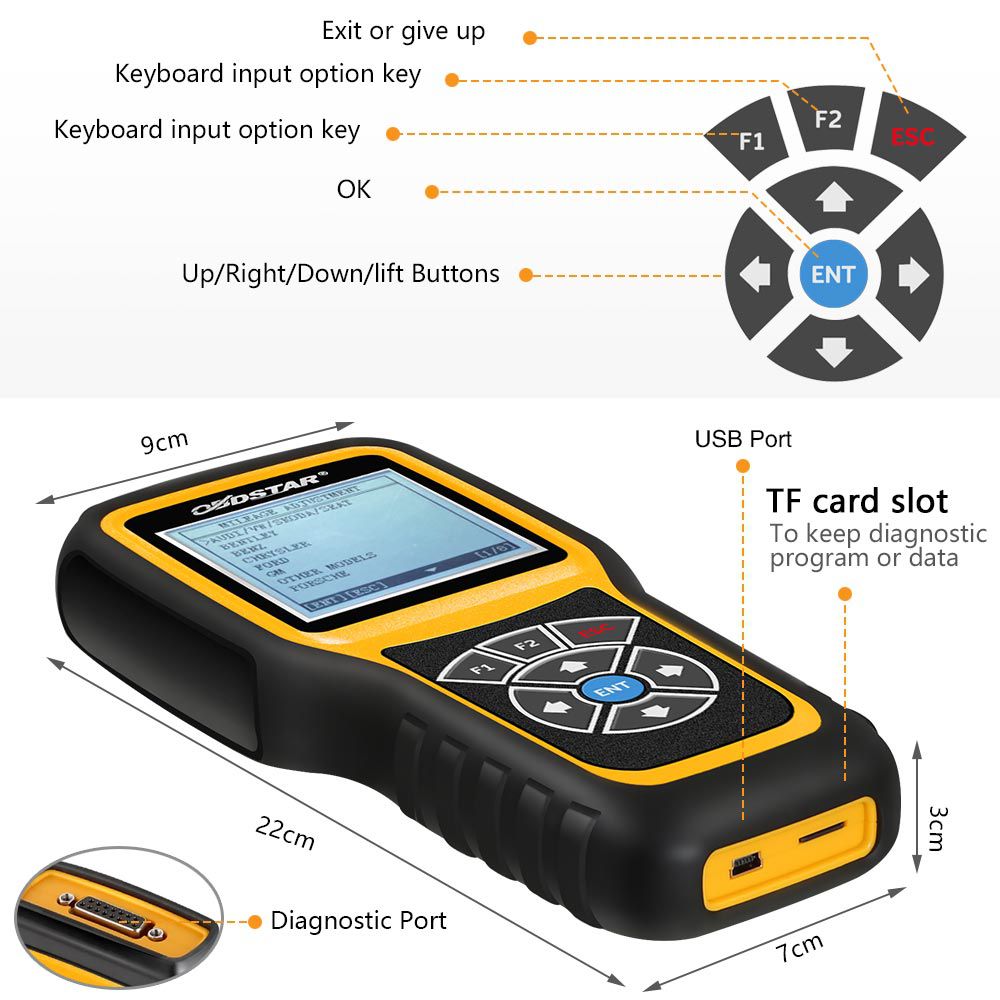 OBDSTAR X300M Special for Odometer Adjustment and OBDII Support Mercedes Benz & MQB VAG KM Function