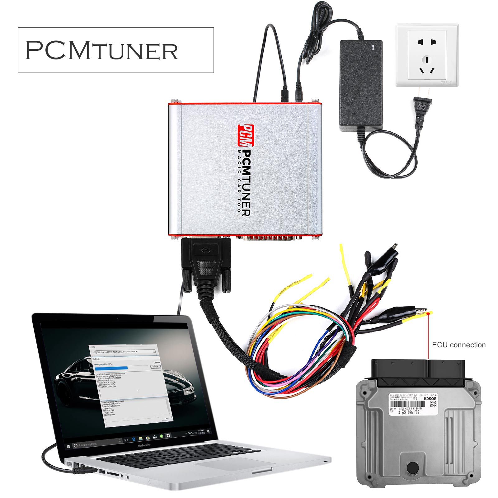 V1.27 PCMtuner ECU Programmer with 67 Modules Free Online Update Support Checksum Pinout Diagram with Free Damaos for Users