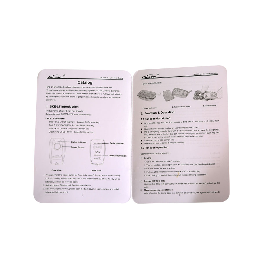 SKE-LT Smart Key Emulator for Lonsdor K518ISE Key Programmer 4 in 1 Set