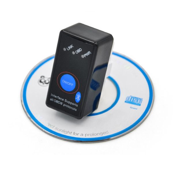 NEW Super Mini ELM327 Bluetooth OBD-II OBD Can With Power Switch Software V2.1