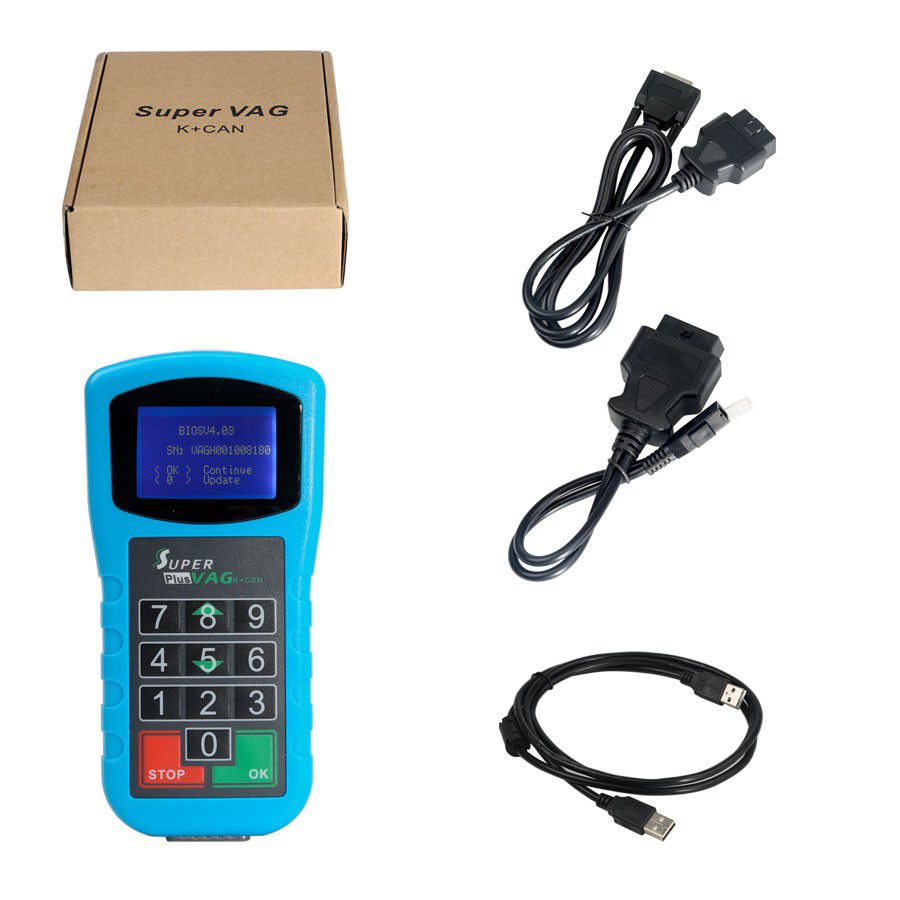 Super VAG K+CAN Plus 2.0 VAG Diagnosis Scanner Mileage Correction Tool For Audi VW Auto Key Programmer