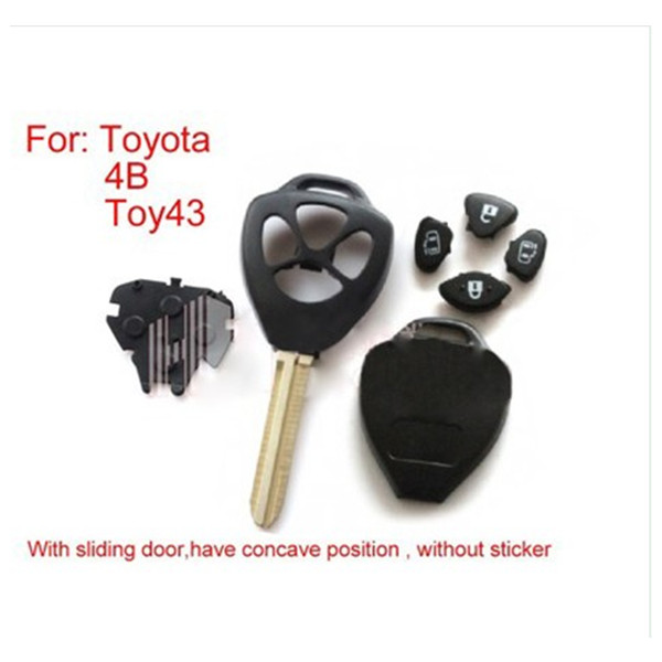 Remote Key Shell 4 Button (With Sticker With Sliding Door) For Toyota 5pcs/lot