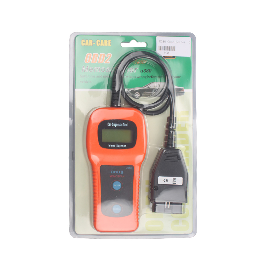 U380 OBDII OBD2 EOBD Engine Scanner Trouble Code Reader