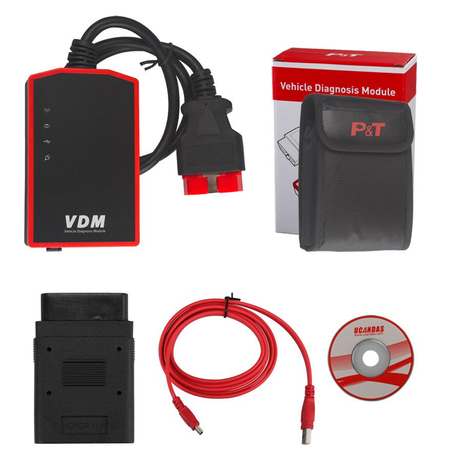 V3.9 VDM UCANDAS Wireless Automotive Diagnosis System with Honda Adapter Support Andriod V5.2