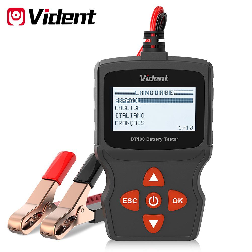  Vident iBT100 12V Battery Analyzer for Flooded, AGM,GEL 100-1100CCA Automotive Tester Diagnostic Tool