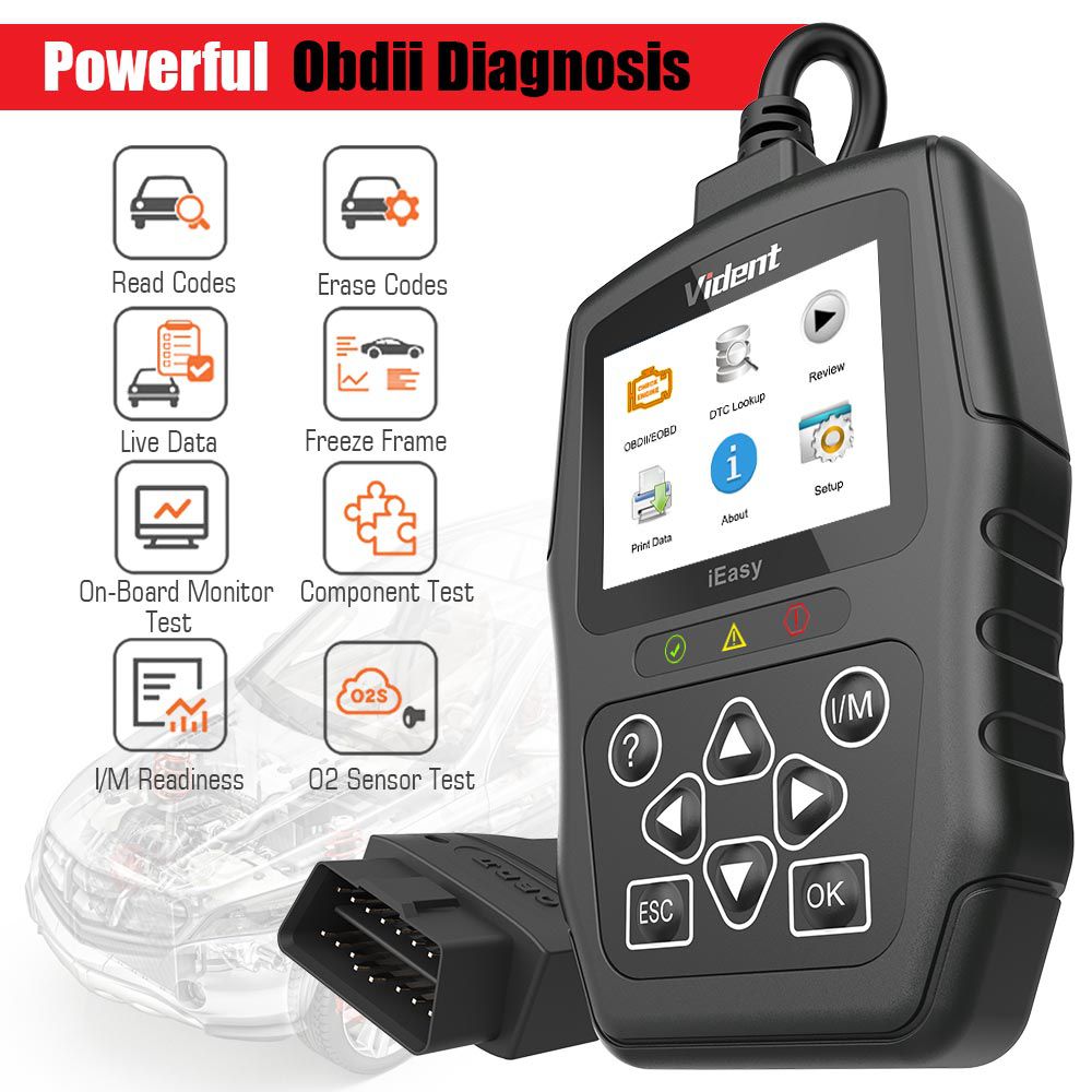 Vident iEasy300PRO EOBD/OBDII Code Reader Mode6 - Engine Diagnostics