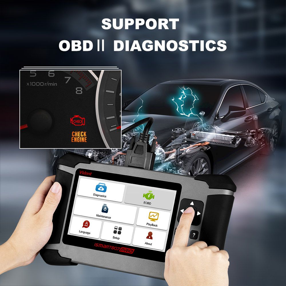  Vident iSmart807Pro All System OBD OBDII Scanner All Makes Diagnostic Tool DPF ABS AIRBAG OIL LIFE RESET