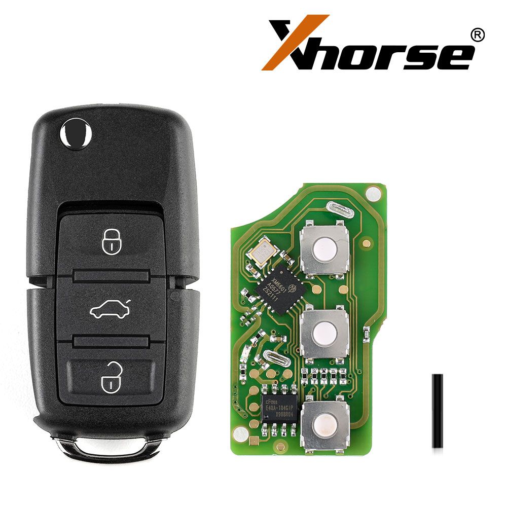 Xhorse XKB501EN Wire Remote Key VW B5 Flip 3 Buttons English Version 5pcs/lot