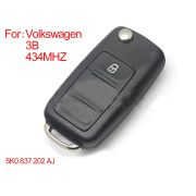 Smart Remote Key For VW Bora SagitarTouran 3 Buttons 433MHZ Type: 5K0 837202 AJ