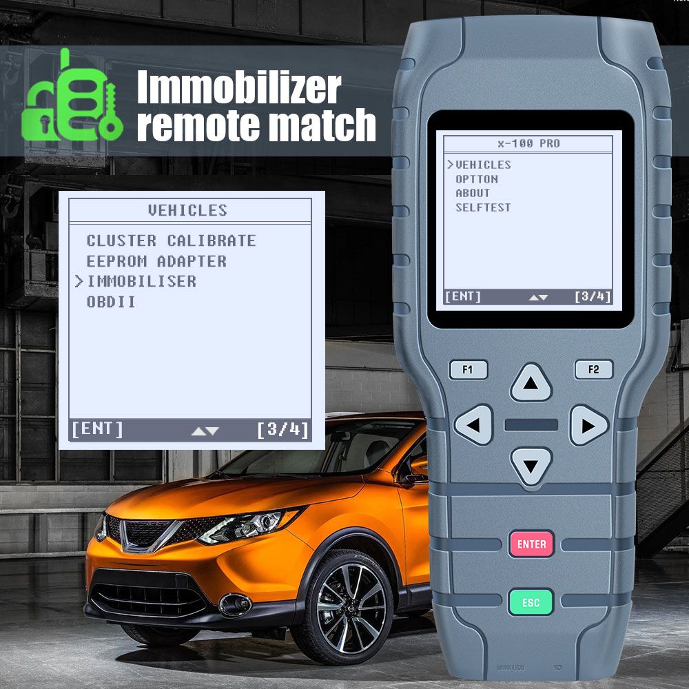 OBDSTAR X-100 PRO Auto Key Programmer (C+D) Type for IMMO+Odometer+OBD Software Get Free PIC and EEPROM 2-in-1 Adapter