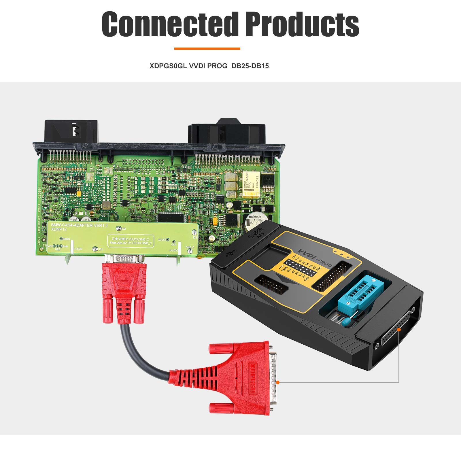 Xhorse XDPGSOGL DB25 DB15 Conector Cable work with VVDI Prog and Solder-free Adapters