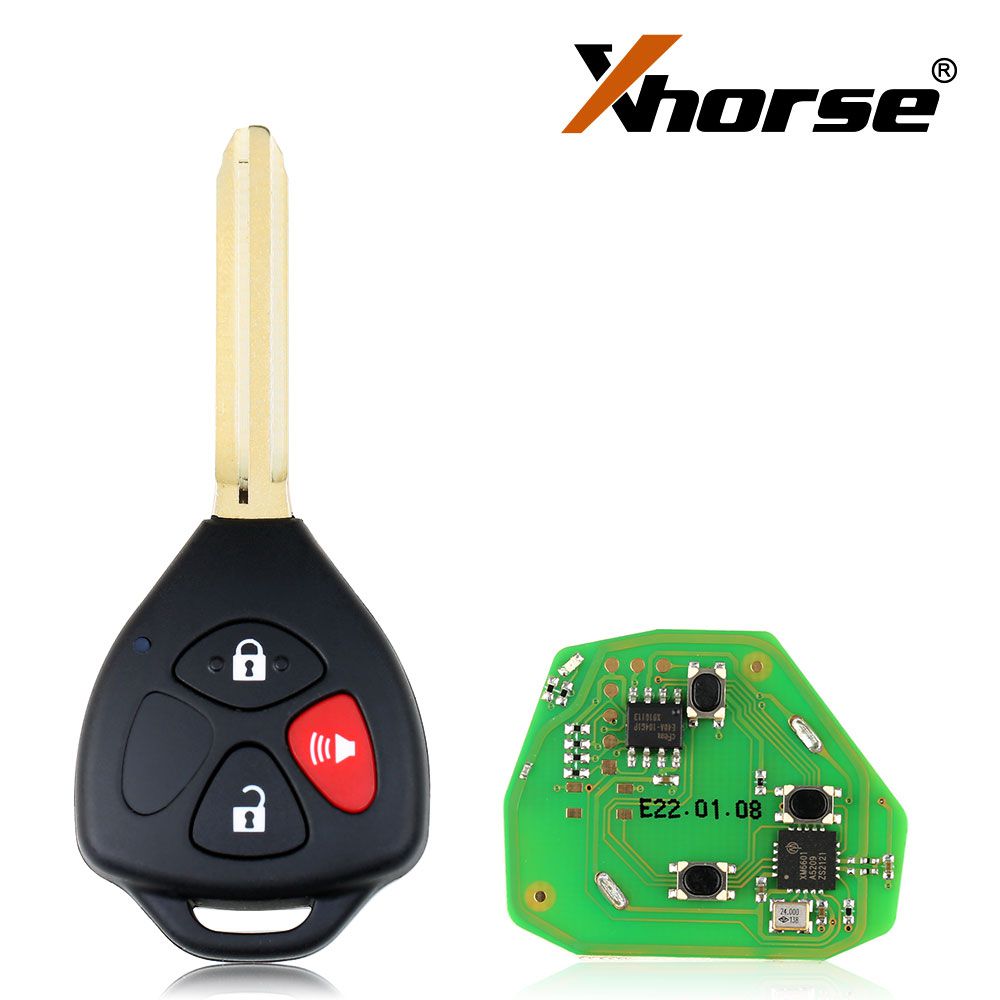 Xhorse XKTO04EN Wire Universal Remote Key Toyota Style 3 Buttons for VVDI VVDI2 Key Tool 5pcs/lot