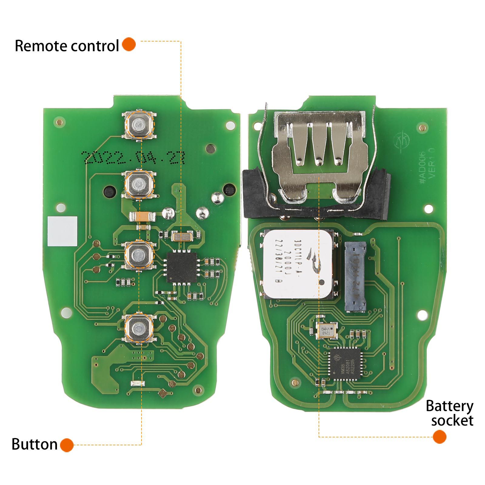 Xhorse XSADJ1GL VVDI 754J Smart Key for Audi 315/433/868MHZ A6L Q5 A4L A8L with Key Shell