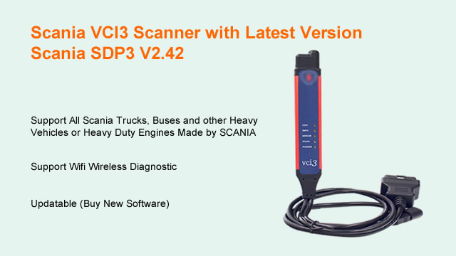 Scania VCI-3 VCI3 Scanner Wifi Diagnostic Tool with Latest Version Scania SDP3 V2.42