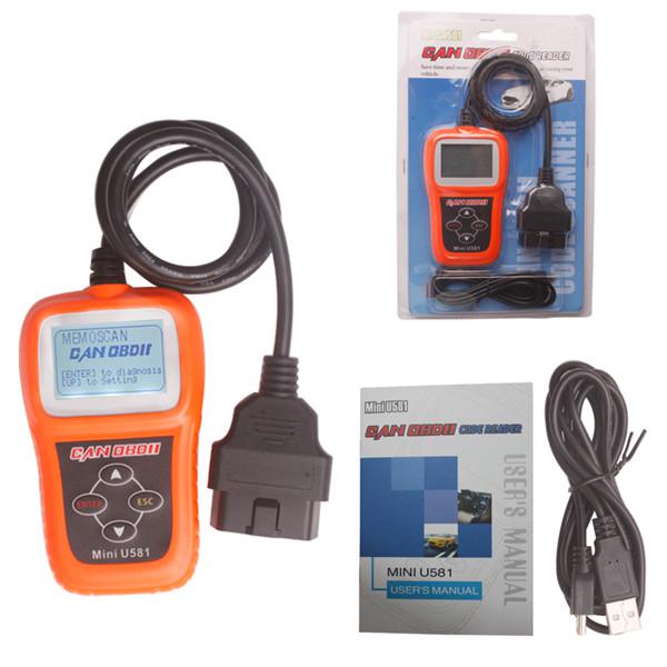 Memoscan Mini U581 CAN OBDII/EOBDII Reader Support Multi languages Update Online