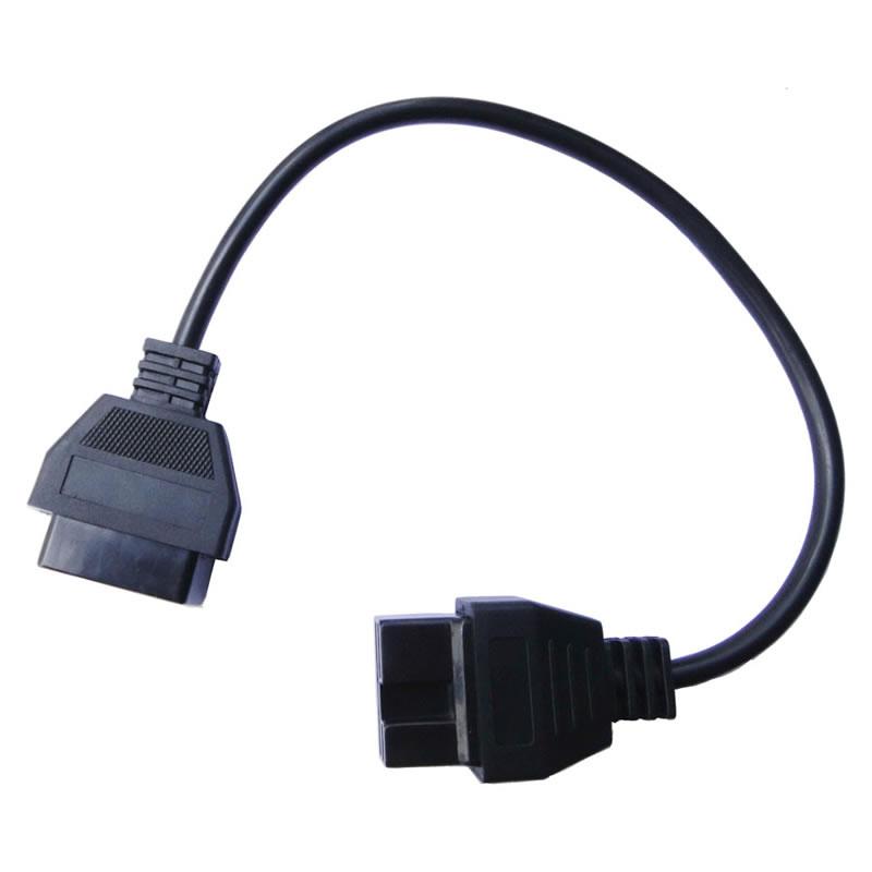 12pin OBD2 Connector Adapter for Mitsubishi Auto Diagnostic Tool-Black Head